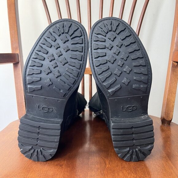 UGG Pernille Convertible Boots Black Women’s Sz 6 Wool Leather Warm Booties - Picture 11 of 12